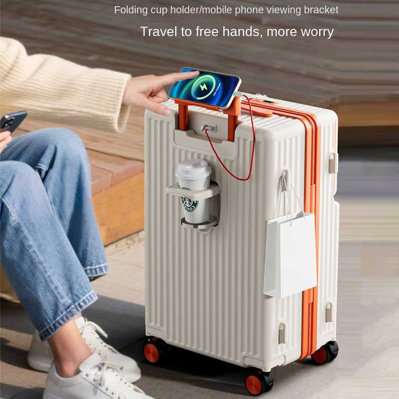 Tas Koper Perjalanan Stylish 2 - Front Opening Laptop Luggage 24 Inch ulasan dan harga