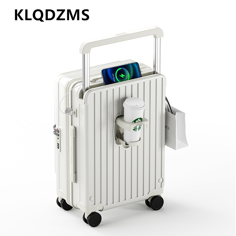 KLQDZMS Koper Pengisi Daya den - Front Opening Laptop Luggage 24 Inch ulasan dan harga