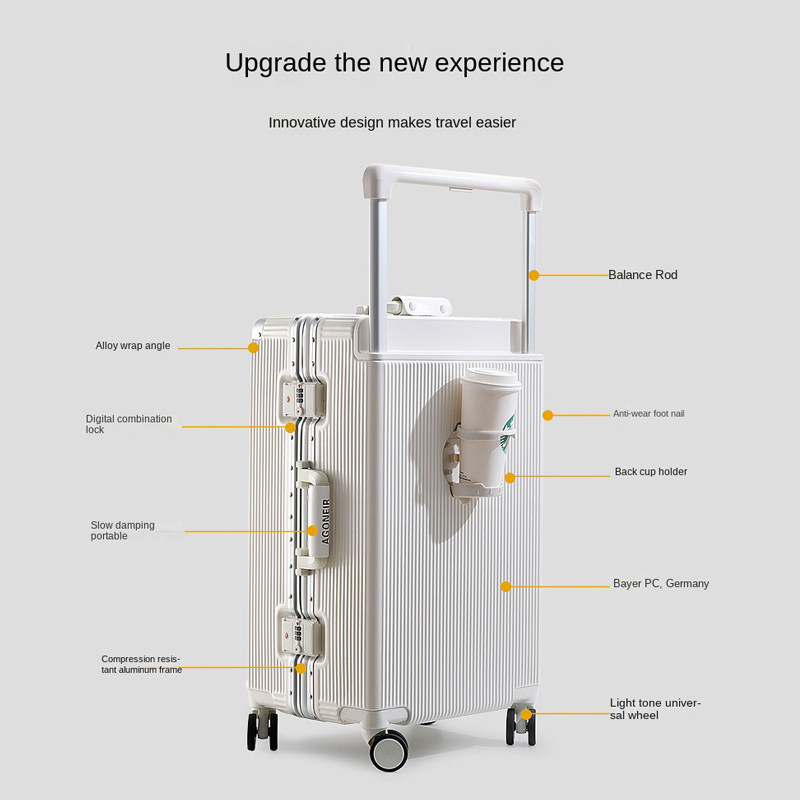 Koper Travel Pegangan Lebar 20 - Aluminum Frame Carry On Luggage ulasan dan harga