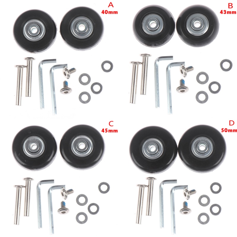 1Set OD 40-54mm as roda koper, - Silent Replacement Luggage Wheels ulasan dan harga