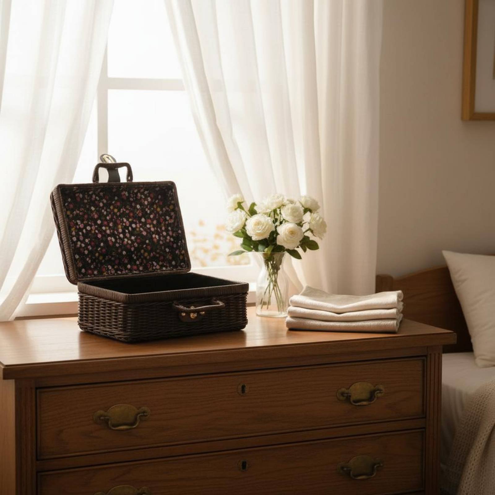 Koper Desain Vintage Dengan Pe - Retro Vintage Trunk Suitcase ulasan dan harga