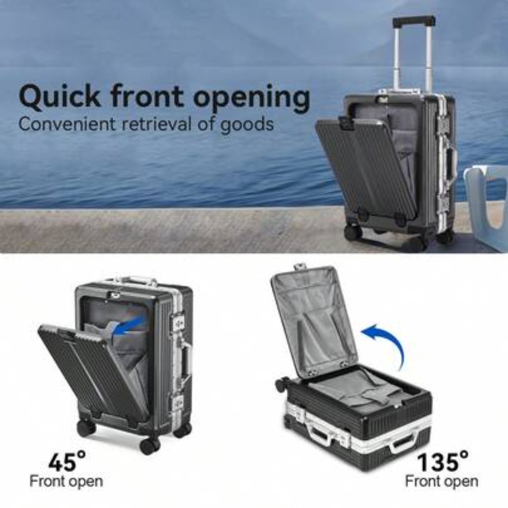Koper Kabin Cangkang Keras 20  - Aluminum Frame Carry On Luggage ulasan dan harga