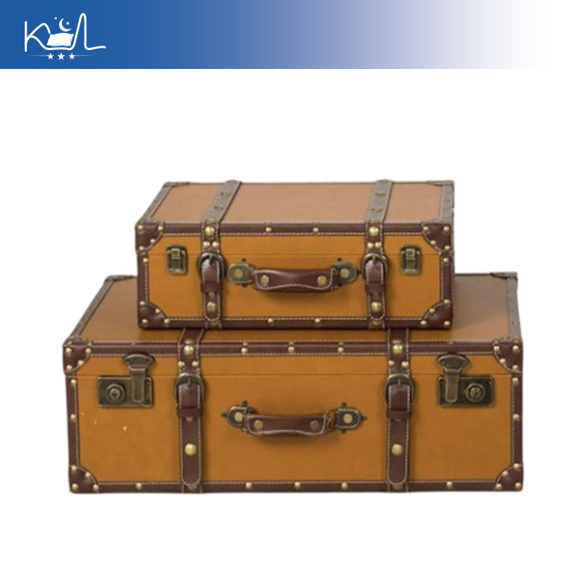 Kotak Penyimpanan Koper Dekora - Retro Vintage Trunk Suitcase ulasan dan harga