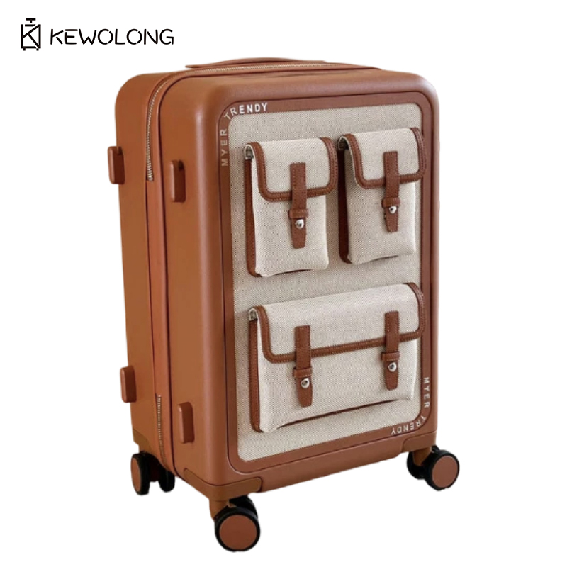 Koper Spinner Kanvas Vintage 2 - Spinner Wheel Rolling Suitcase 20 Inch ulasan dan harga