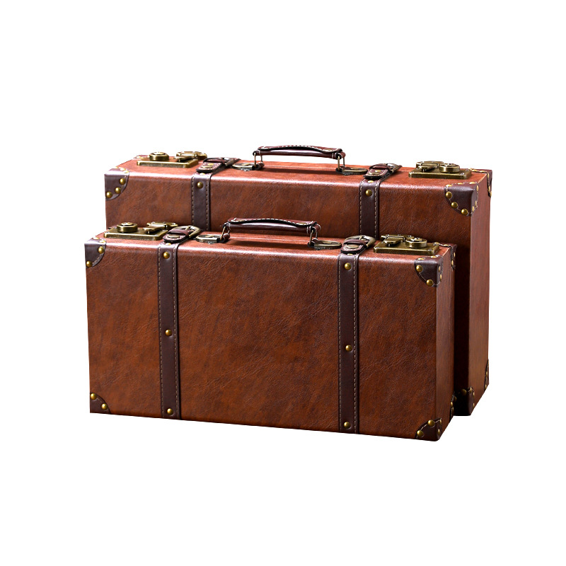 Kotak Penyimpanan Kayu Vintage - Retro Vintage Trunk Suitcase ulasan dan harga
