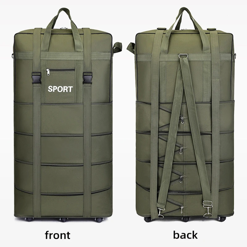 Tas kotak-kotak maskapai Plus  - Foldable Rolling Luggage Bag ulasan dan harga